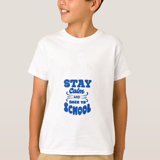 落ち着いて、学校に戻ろうデザインカラーTシャツ Tシャツ (正面)