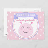 落ち着いて!手を洗おう!コロナウイルスを止めよう ポストカード (正面/裏面)