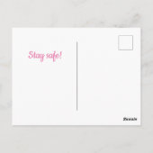 落ち着いて!手を洗おう!コロナウイルスを止めよう ポストカード (裏面)