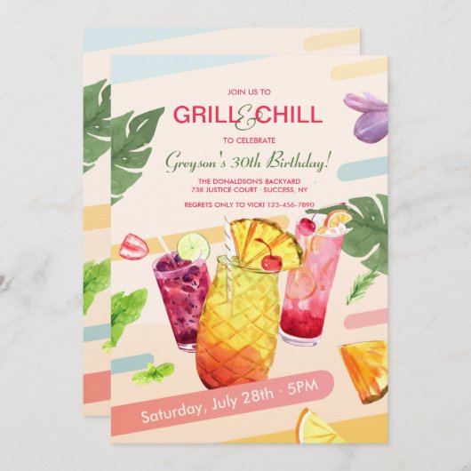 落ち着いて 招待状 (正面/裏面)