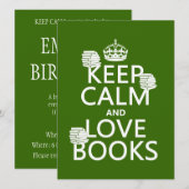 落ち着いて、本を愛そう（どんな色でも） 招待状 (正面/裏面)