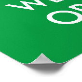 「落ち着いて、私たちは営業中」窓ドア看板ポスター ポスター (角)