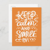 落ち着いて 笑顔で ポストカード (正面/裏面)