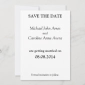 落ち着いて 結婚しよう Save The Date 招待状 (裏面)