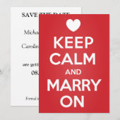 落ち着いて 結婚しよう Save The Date 招待状 (正面/裏面)