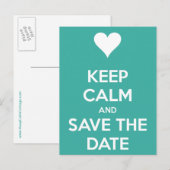 落ち着いて、重要な日を保存しよう ブルー 案内ポストカード (正面/裏面)