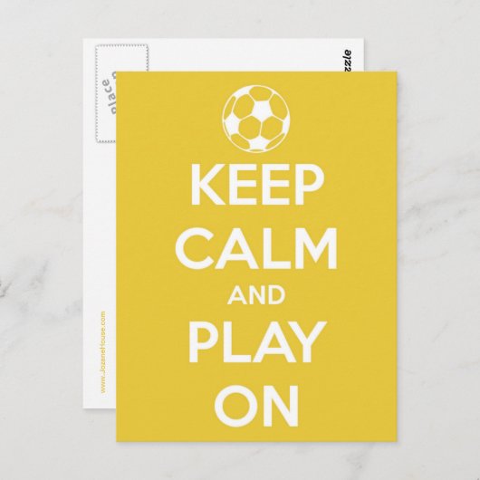 「落ち着いて、黄色のポストカードでプレイを続けよう」 ポストカード (正面/裏面)