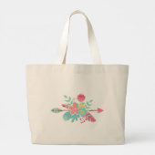 落ち着いてBohoシックやる気を起こさせる ラージトートバッグ (裏面)