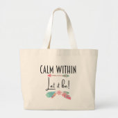 落ち着いてBohoシックやる気を起こさせる ラージトートバッグ (正面)