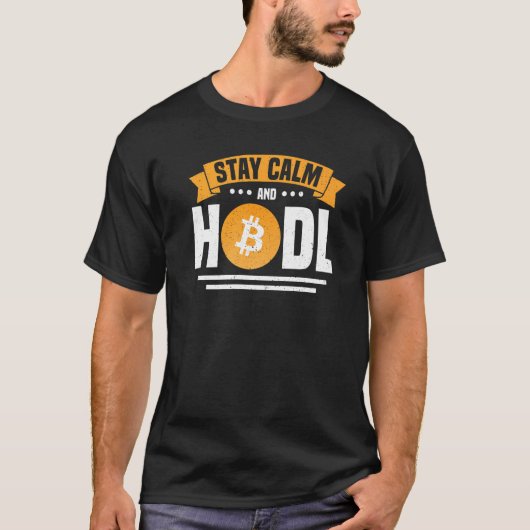 落ち着いてCryptocurrency Crypto Btc Holde Tシャツ (正面)