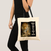 落ち着いてLeopard Toteバッグを開く準備ができている トートバッグ (正面(商品))
