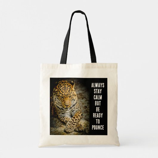 落ち着いてLeopard Toteバッグを開く準備ができている トートバッグ (裏面)