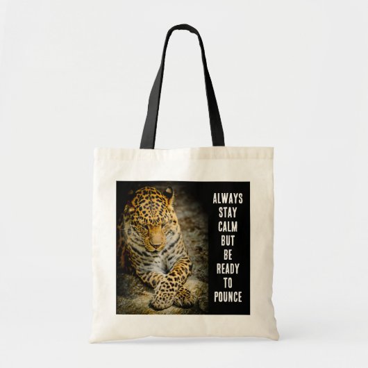 落ち着いてLeopard Toteバッグを開く準備ができている トートバッグ (正面)