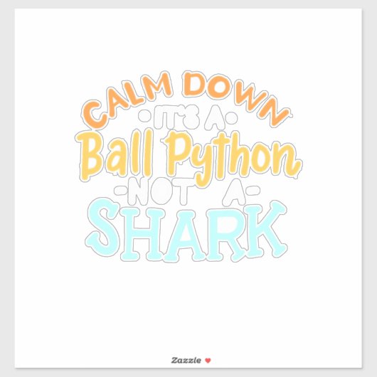 落ち着いてPythonのボール シール (シート)