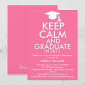 落ち着い保た卒業 招待状 (正面/裏面)