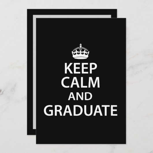 落ち着い保て卒業おもしろいする 招待状 (正面/裏面)