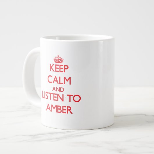 落ち着い保て聞アンバーに ジャンボコーヒーマグカップ (正面左)