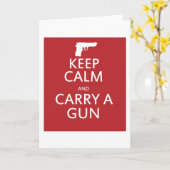 落ち着い保て運銃を持つ人 カード (黄色い花)