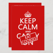 落ち着い保て食べクッキー 招待状 (正面/裏面)