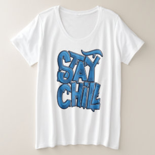 落ち着かない プラスサイズTシャツ