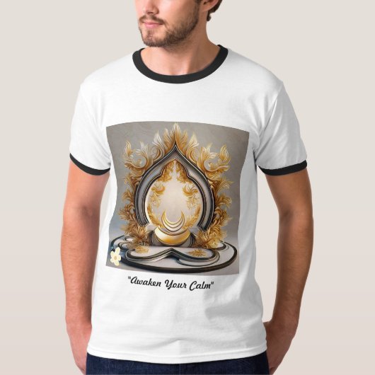 「落ち着きを呼べ」 Tシャツ (正面)