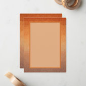 落ち着きグラデグラデーションーションのオレンジ色のサンセットモザイク ノートカード (正面/裏面インサイチュ)