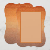 落ち着きグラデグラデーションーションのオレンジ色のサンセットモザイク 招待状 (正面/裏面)