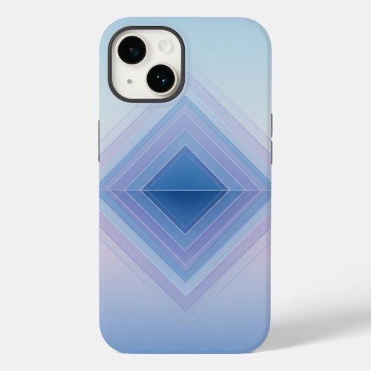 落ち着きグラデーションダイヤモンド – 幾何学的抽象芸術アート Case-Mate iPhoneケース (裏面)
