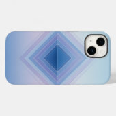 落ち着きグラデーションダイヤモンド – 幾何学的抽象芸術アート Case-Mate iPhoneケース (裏面 (横))