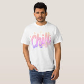 落ち着くコーヒーの文字デザイン コーヒー好きな人へ Tシャツ (正面フル)