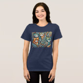 落ち着くネコ2 トライブレンドＴシャツ (正面全面)