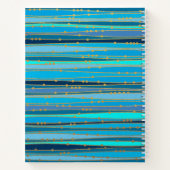 落ち着くブルーゼン |スパイラルパーソナライズされた ノートブック (裏面)