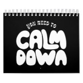 落ち着く必要があるタイポグラフィおもしろいことわざ カレンダー (カバー)