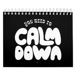 落ち着く必要があるタイポグラフィおもしろいことわざ カレンダー