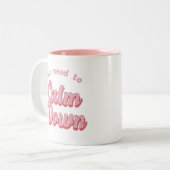 落ち着く必要があるレトロスタイル ツートーンマグカップ (正面左)