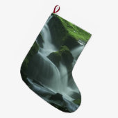落ち着く滝 ラージクリスマスストッキング (正面 (吊り時))