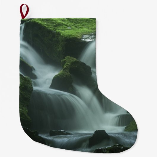 落ち着く滝 ラージクリスマスストッキング (正面)
