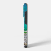 落ち着く青い海波ビーチアート iPhoneケース (左側面)