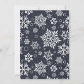 落ち着く |かわいい冬のアライグマ誕生日パーティー 招待状 (裏面)