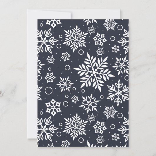 落ち着く |かわいい冬フクロウ誕生日パーティー 招待状 (裏面)