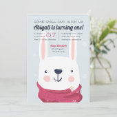 落ち着く |冬うさぎの誕生日パーティー 招待状 (スタンド正面)