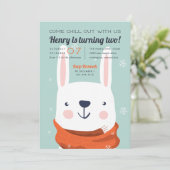 落ち着く |冬うさぎの誕生日パーティー 招待状 (スタンド正面)