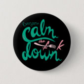 落ち着く 缶バッジ (正面)