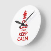 落ち着けないラ保オだ ラウンド壁時計 (傾斜)