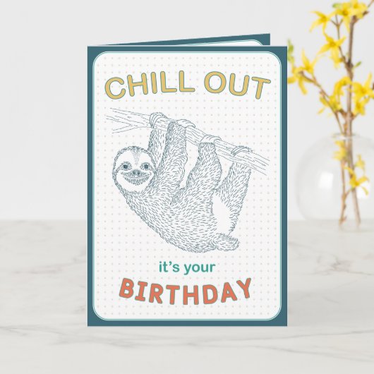 落ち着けよ誕生日 カード (黄色い花)