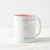 落ち着けよ誕生日 ツートーンマグカップ (正面右)