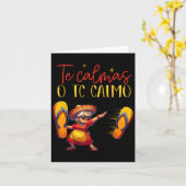 落ち着けよ、俺を落ち着かせろ - 面白いスペイン語の母の表現 カード (黄色い花)