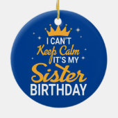 落ち着け保ない妹の誕生日ハッピー セラミックオーナメント (裏面)