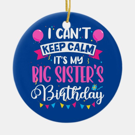 落ち着け保ない姉の誕生日 セラミックオーナメント (正面)