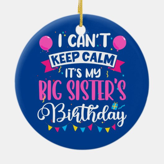 落ち着け保ない姉の誕生日 セラミックオーナメント (裏面)